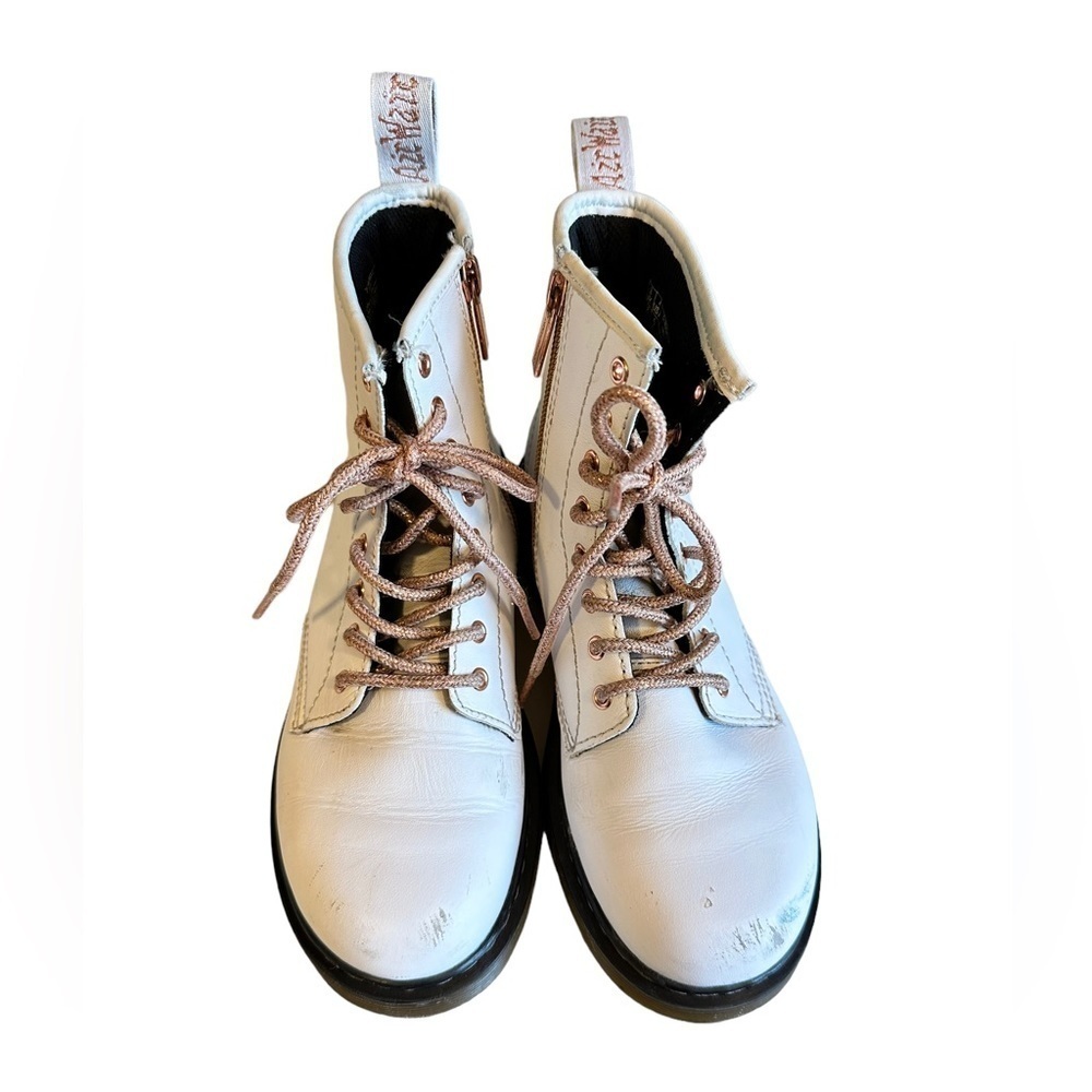Dr Marten’s 1460 J White Leather w/Rose Gold Eyelets 8Hole Size 5L/4M​​​​​​​ - Picture 3 of 10